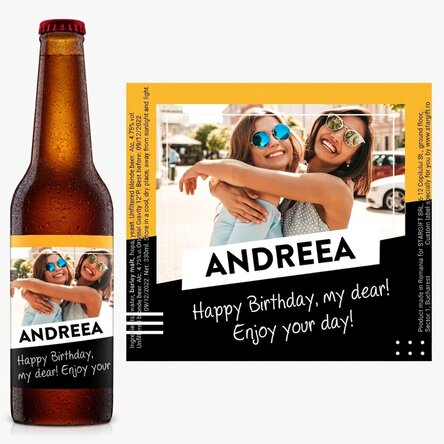 Personalised beer with a photo and text - Cheers
