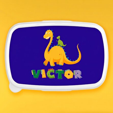 Lunchbox, personalisierte Auflaufform mit Namen – Dino