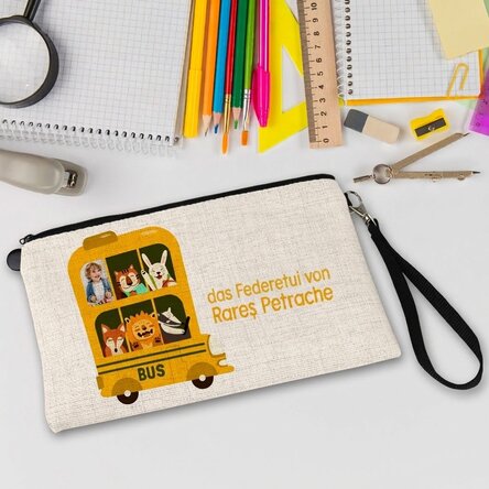 Personalisiertes Schulset mit Foto und Text – Bus