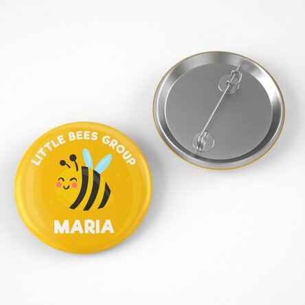 Personalisiertes Button mit Text – Gruppe der „Bienen“