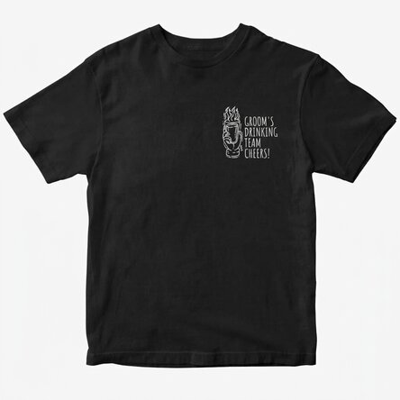 Personalisiertes T-Shirt mit Aufdruck für den Junggesellenabschied – Die Clique des Bräutigams