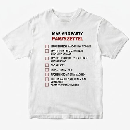 Personalisiertes T-Shirt mit Aufdruck – Checklist
