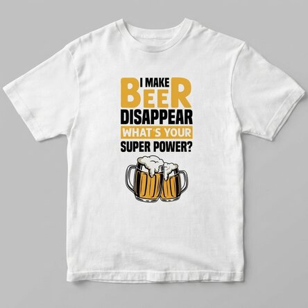 Personalisiertes Baumwoll-T-Shirt mit Aufdruck – Beer