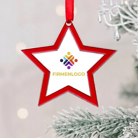 Individuell gestaltete Christbaumkugel mit Logo – Modell „Steluta“
