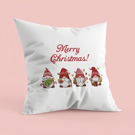 Personalisiertes Kissen mit Aufdruck – Weihnachtszwerge