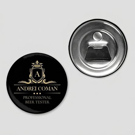Personalised magnetic bottle opener with text - Premium