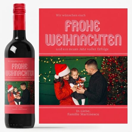 Personalisierter Wein mit Foto und Botschaft – Familienmomente