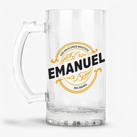 Ein Bierkrug, individuell mit deinem Namen versehen
