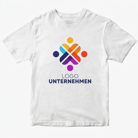 Personalisiertes Baumwoll-T-Shirt mit Logo