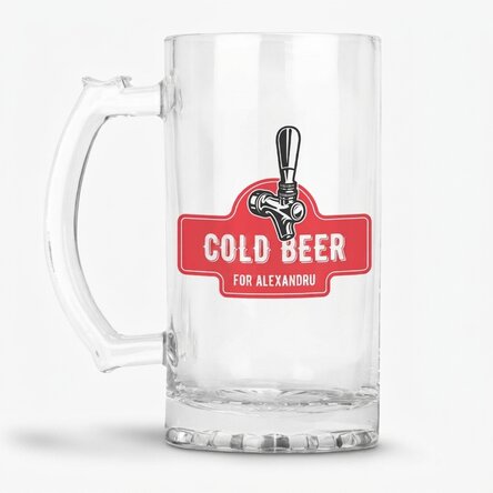 Personalised beer mug with text - Blonde beer