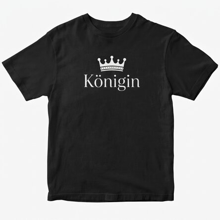 Personalisiertes Baumwoll-T-Shirt mit Aufdruck – King & Queen