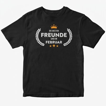 Personalisiertes Baumwoll-T-Shirt mit Aufdruck – Geboren in...