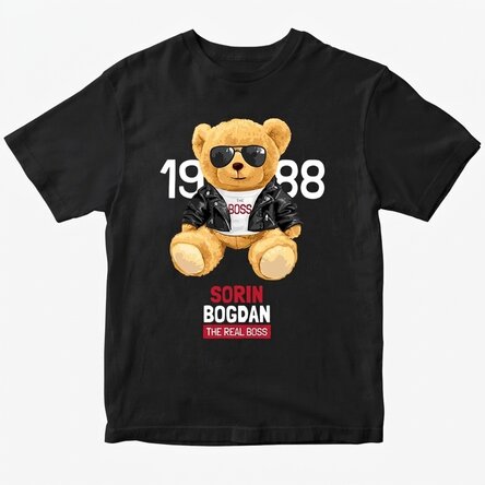 Personalisiertes Baumwoll-T-Shirt mit Aufdruck – „Like a boss“