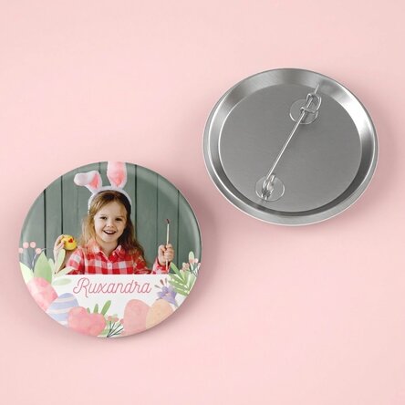 Personalisiertes Namensschild mit Namen und Foto – Oster-Motiv