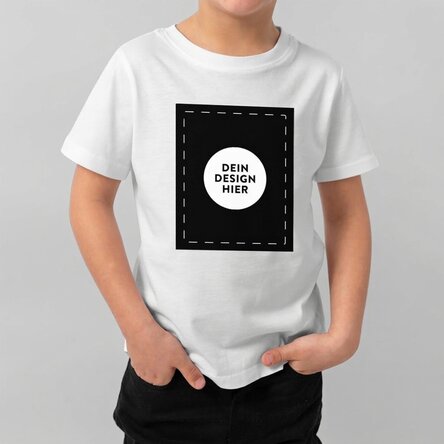 Baumwoll-T-Shirt für Kinder, individuell gestaltet mit deinem Porträtmotiv
