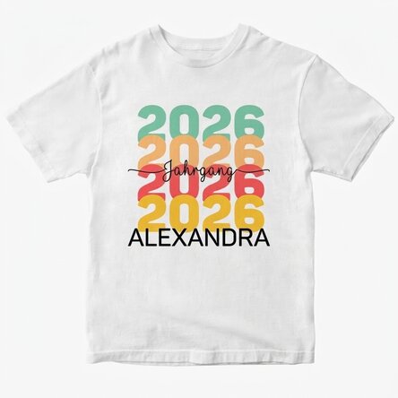 Personalisiertes Baumwoll-T-Shirt mit Aufdruck – Sonderangebot