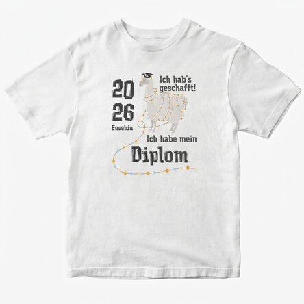 Personalisiertes Baumwoll-T-Shirt mit Aufdruck – Diplama