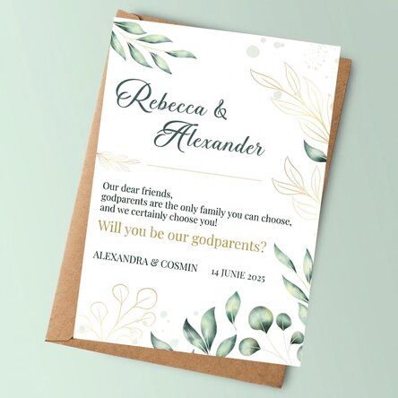 Personalised card with text - Godparent request