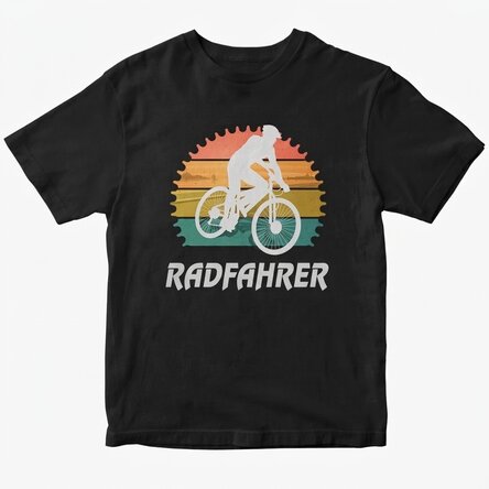 Personalisiertes Baumwoll-T-Shirt mit Aufdruck – Radfahrer
