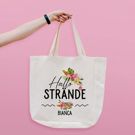 Personalisierte Strandtasche mit Aufdruck – Hola Beaches