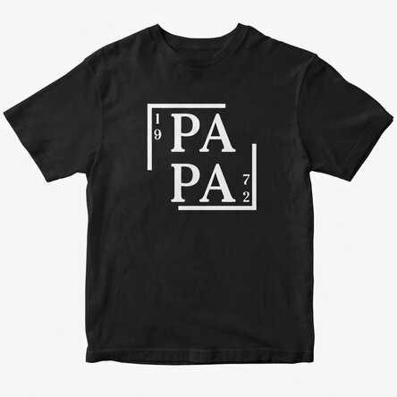 Personalisiertes Baumwoll-T-Shirt mit Aufdruck – Papa