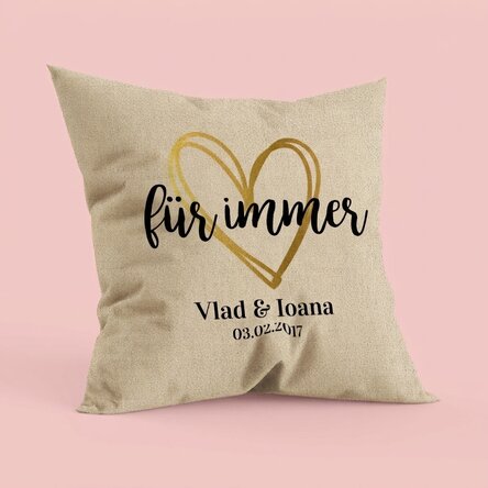 Personalisiertes Kissen für Paare – always – In