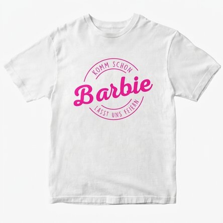 Personalisiertes Baumwoll-T-Shirt mit Aufdruck – Barbie