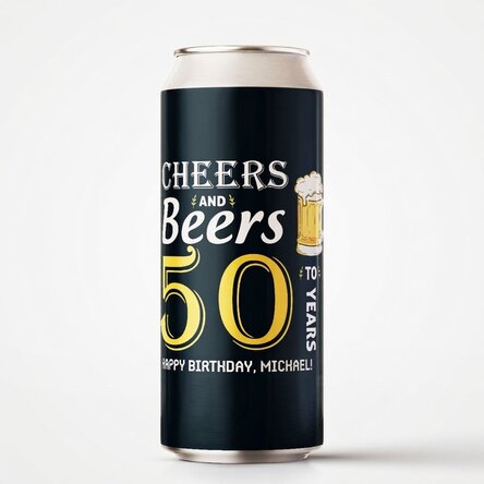 Bier in einer Dose mit individueller Beschriftung – Cheers
