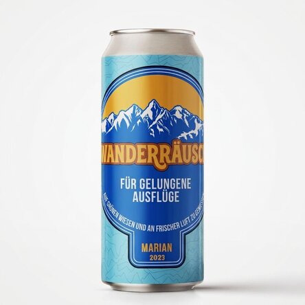 Bier in einer Dose mit individueller Beschriftung – Das Reisebier