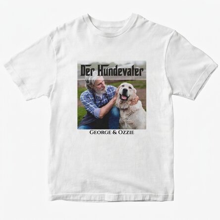 Personalisiertes Baumwoll-T-Shirt mit Text und Foto – The Dogfather