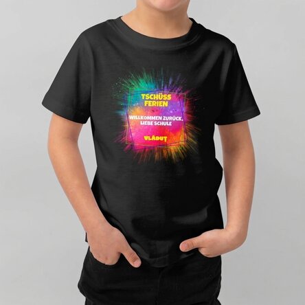 Personalisiertes Baumwoll-T-Shirt für Kinder mit Aufdruck – Splash