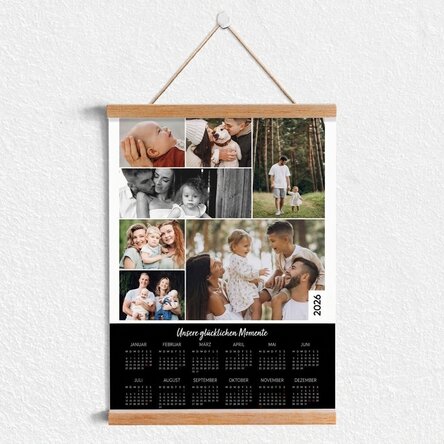 Personalisiertes Kalenderposter mit Aufhänger, 7 Fotos und Text