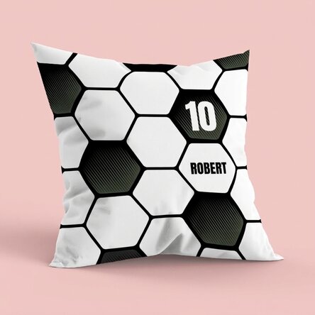 Personalisiertes Kissen mit Namen, großes Format – Fußball