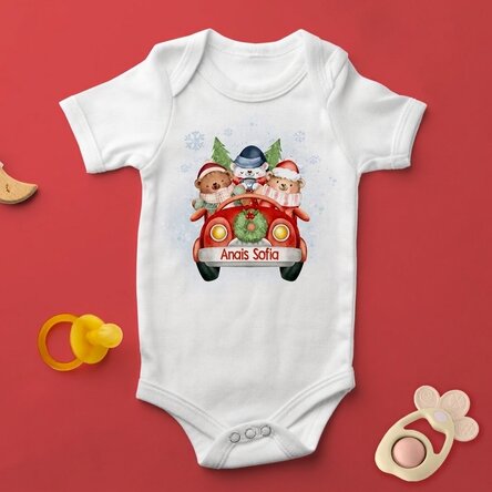 Personalisierter Baby-Body mit Aufdruck – Christmas