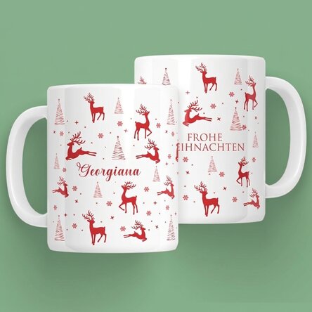 Personalisierte Tasse mit Text – Weihnachten