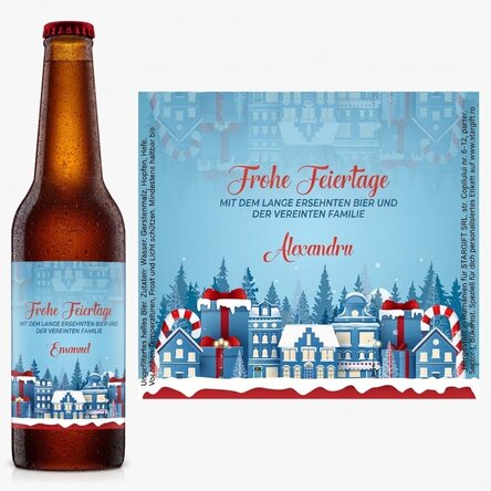 Bier mit individueller Beschriftung – Christmas Town