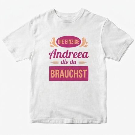 Personalisiertes Baumwoll-T-Shirt mit Aufdruck – Only one