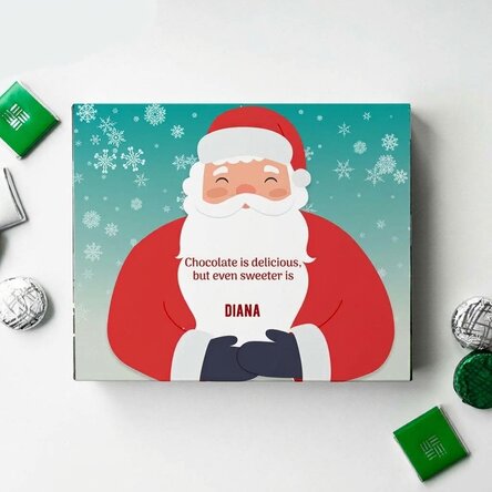 Personalised candy box with text - Santa Claus