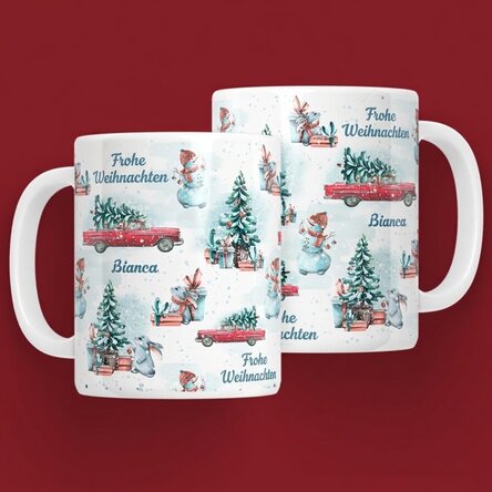 Personalisierte Tasse mit Aufdruck – Merry Christmas