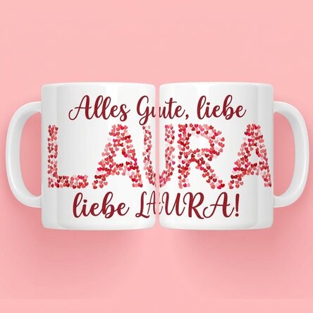 Personalisierte Tasse mit Namen – Love
