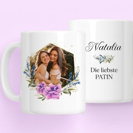 Personalisierte Tasse mit Foto und Botschaft – Meine Liebste