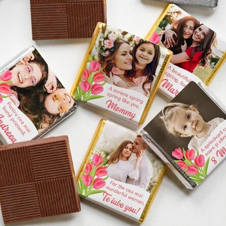 Personalisierte Mini-Schokolade mit Foto und Botschaft – Lalele