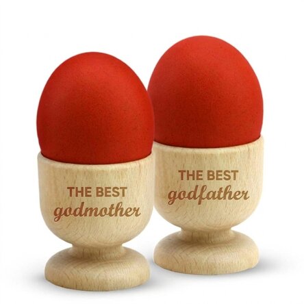 Personalised egg holders with 2 lines of text
