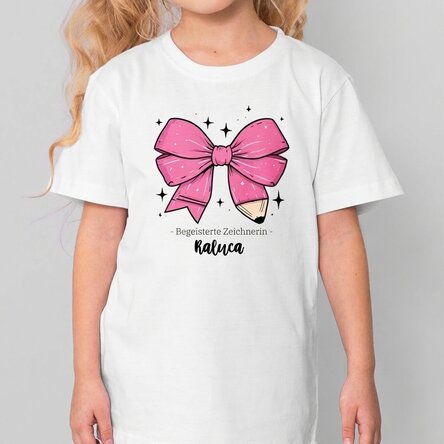 Personalisiertes Baumwoll-T-Shirt für Kinder für die Schule mit Text und Namen – Fundita Creativa