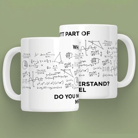 Personalisierte Tasse mit Botschaft – Mathematik