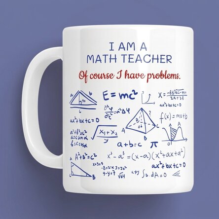 Personalisierte Tasse mit Aufschrift – Mathematiklehrer