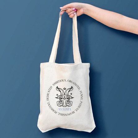 Personalisierte Tasche mit Text – Sternzeichen Steinbock