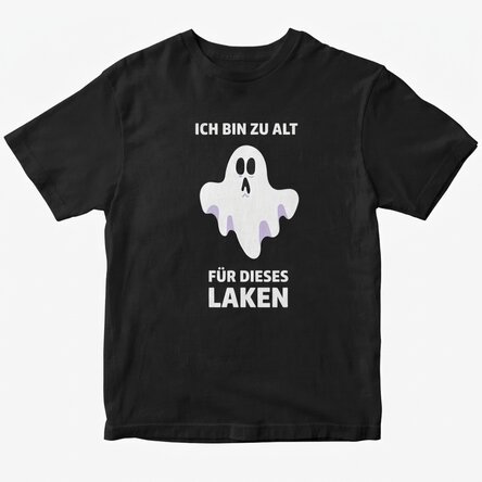 Personalisiertes Baumwoll-T-Shirt mit Aufdruck – „I'm too old...for this sheet“