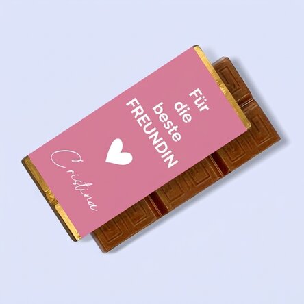 Personalisierte Mini-Schokoladentafel mit einer Dankesbotschaft