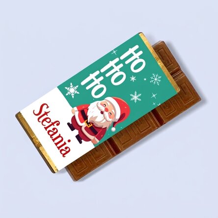 Personalisierte Mini-Schokoladentafel mit Namen – Ho ho ho